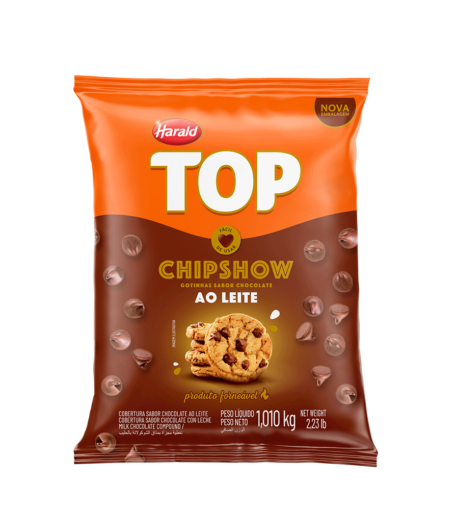 Imagem de Top Chipshow Chocolate Gotas Ao Leite 1,010 Kg - HARALD